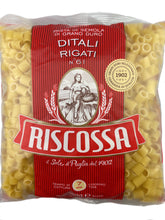Cargar imagen en el visor de la galería, Ditali Rigati -Riscossa- kurze gerillte Röhrchennudeln