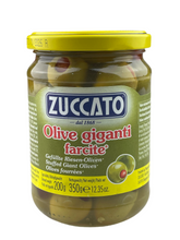 Lade das Bild in den Galerie-Viewer, Olive giganti farcite – ZUCCATO - grüne, riesen Oliven mit Paprikafüllung
